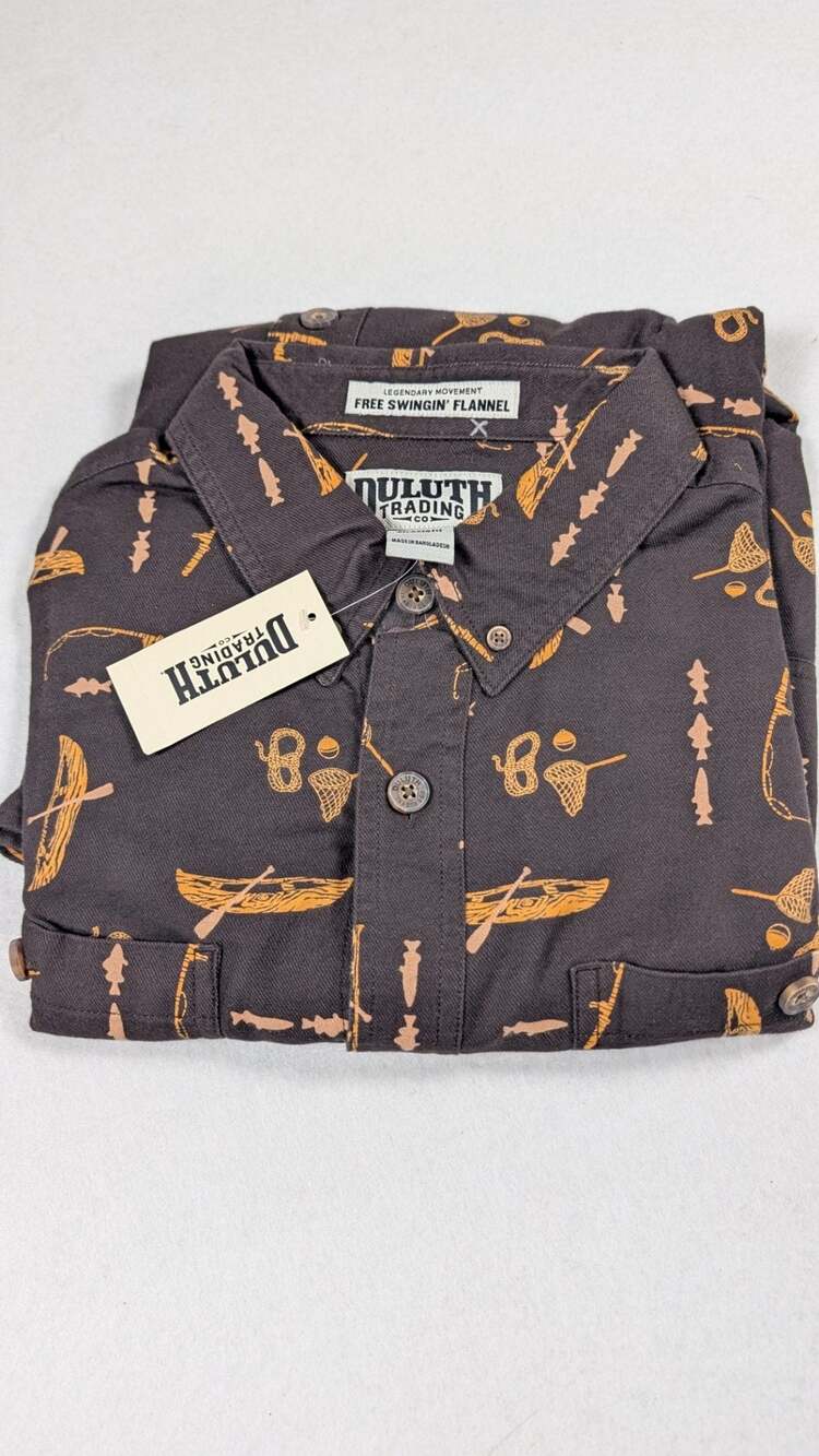 Duluth Trading Co Men's Free Swingin' Flannel Shirt  Large